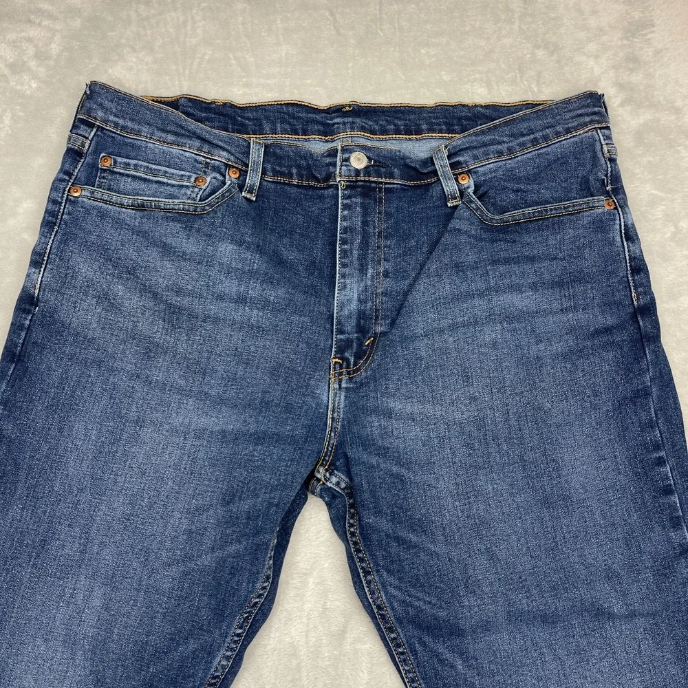 Levi's Jeans Mens 38x30 (38x28) Blue Denim Stretch 502 Slim Regular Tapered Leg
